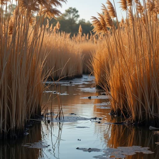 Reeds at the water's edge